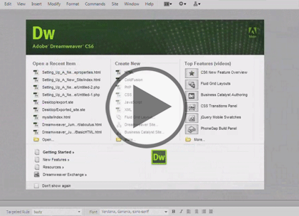 Dreamweaver CS6, Part 8: Mobile, Grid and Managing